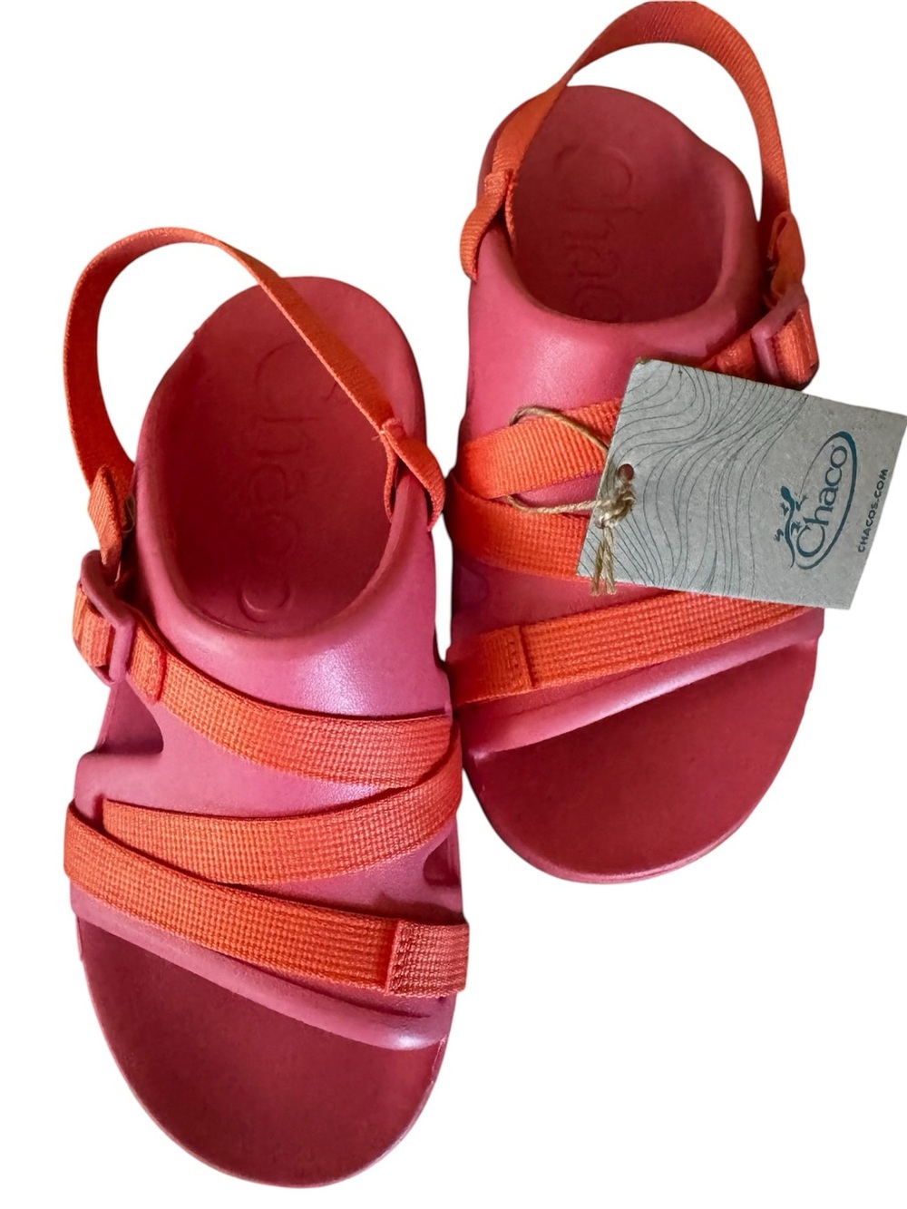 Chaco Kids pink and Orange Adjustable Strap Sandals. Size 5 Brand new